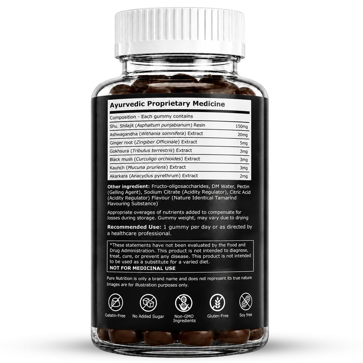 Pure Nutrition Shilajit Gummies – 60 Gummies