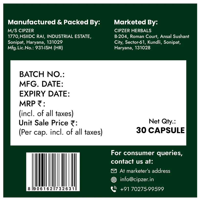 Cipzer Shilajit Ultra Gold Plus Capsules - 30 Capsules