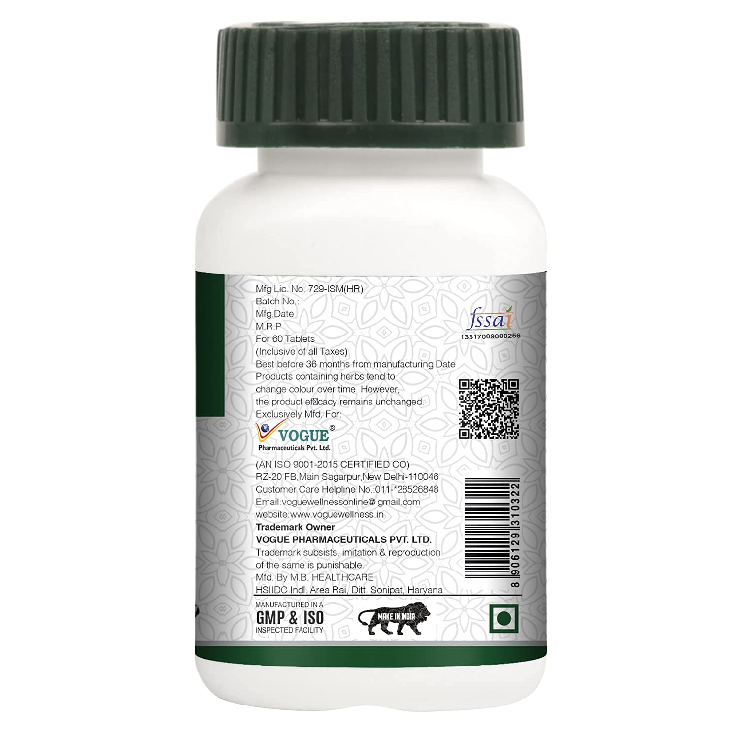 Vogue Wellness Shilajit Tablets | Himalayan Shilajit Extract | Ayurvedic Herbal Supplement for Energy, Stamina, Strength & Overall Vitality | 60 Vegetarian Tablets