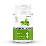 Zenius Neem Giloy Tulsi Tablets - for Immunity Boost, Detoxification, and Health Support - 60 Tablets