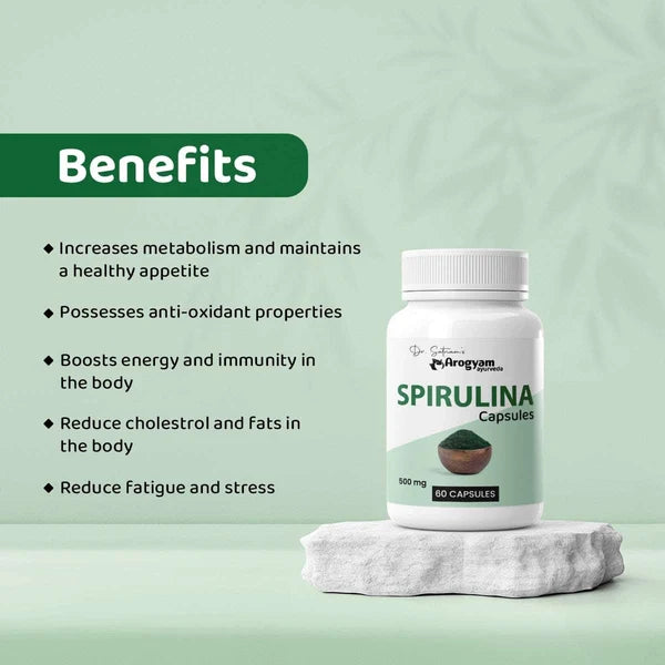 Dr. Satnam's Arogyam Ayurveda Spirulina 500mg Capsule (30 Each)
