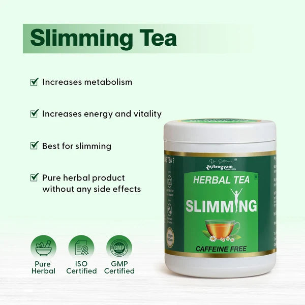 Arogyam Herbal Tea for Slimming – Caffeine-Free Herbal Tea for Weight Management & Daily Wellness Support – 100g