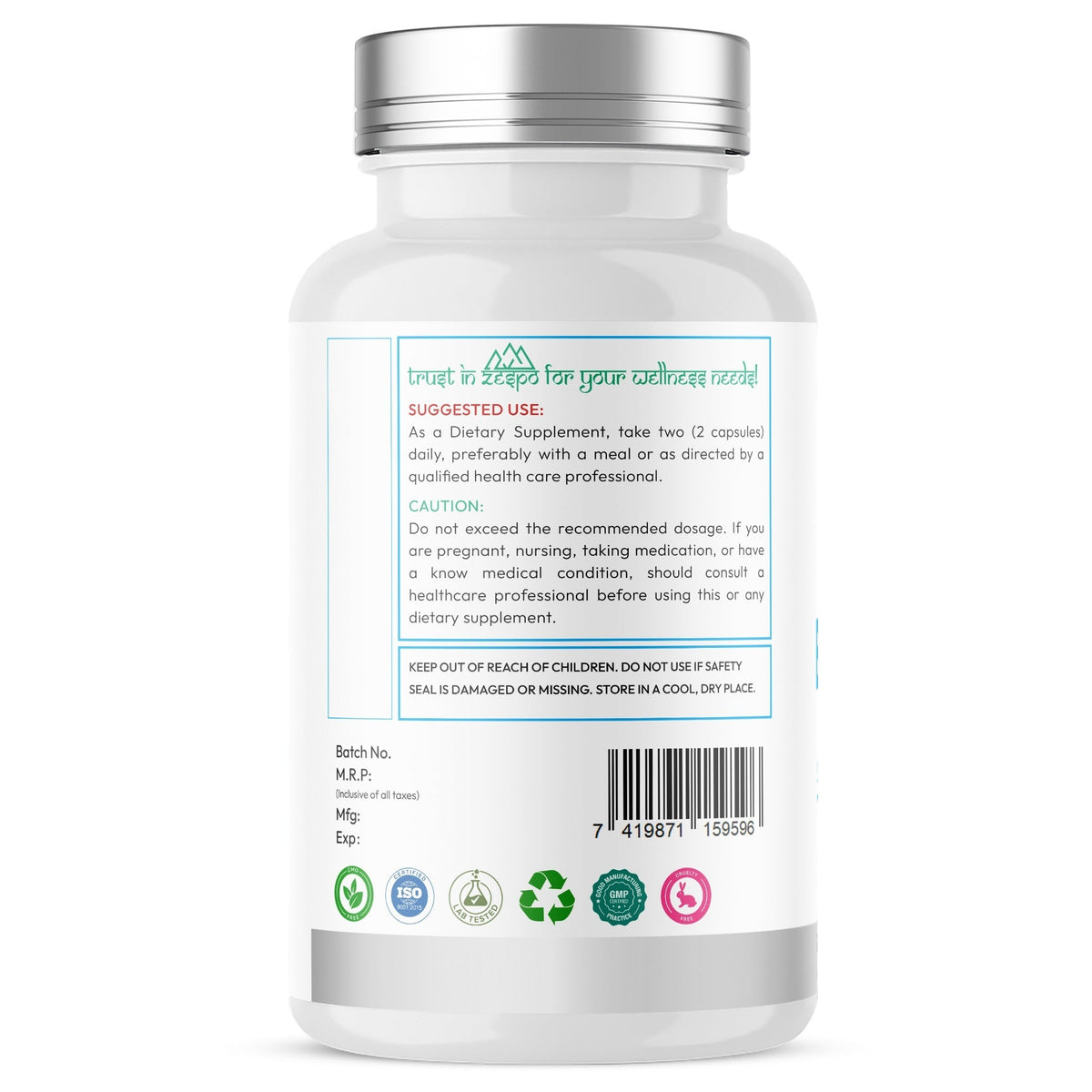 Zespo Sodium Butyrate Advanced Complex 1,350 mg | with Tributyrin, Calcium BHB & Baobab | Gut Health & Digestive Support | 120 Veg Capsules