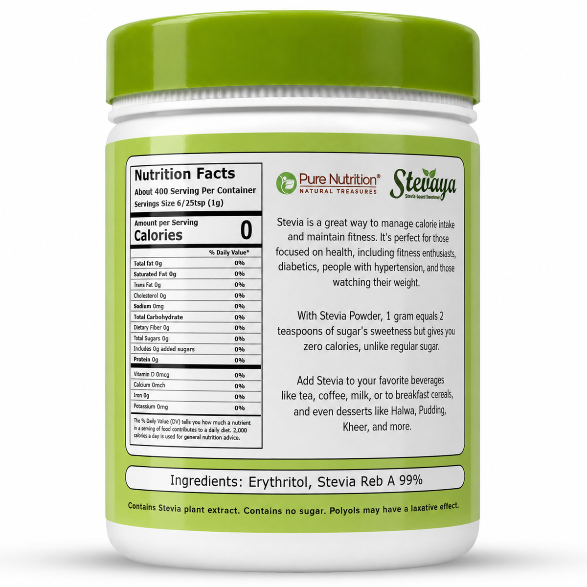 Pure Nutrition Stevia Powder, 400g
