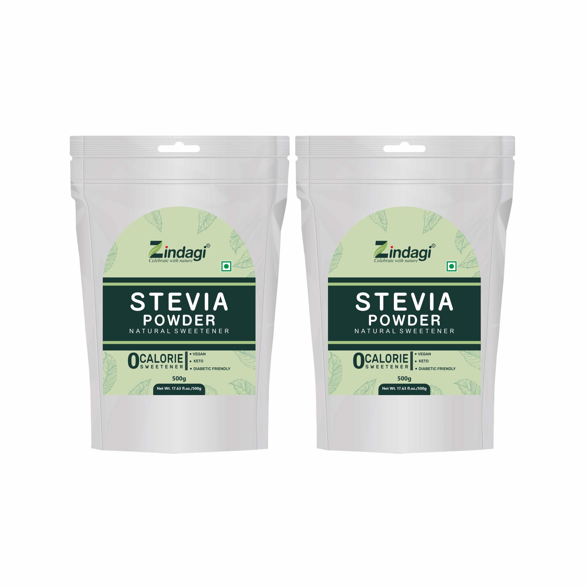 Zindagi Stevia Powder (Rab A 99%) Extract | Stevia Sugar Free Powder | Diabetic Friendly Sweetener | 1kg
