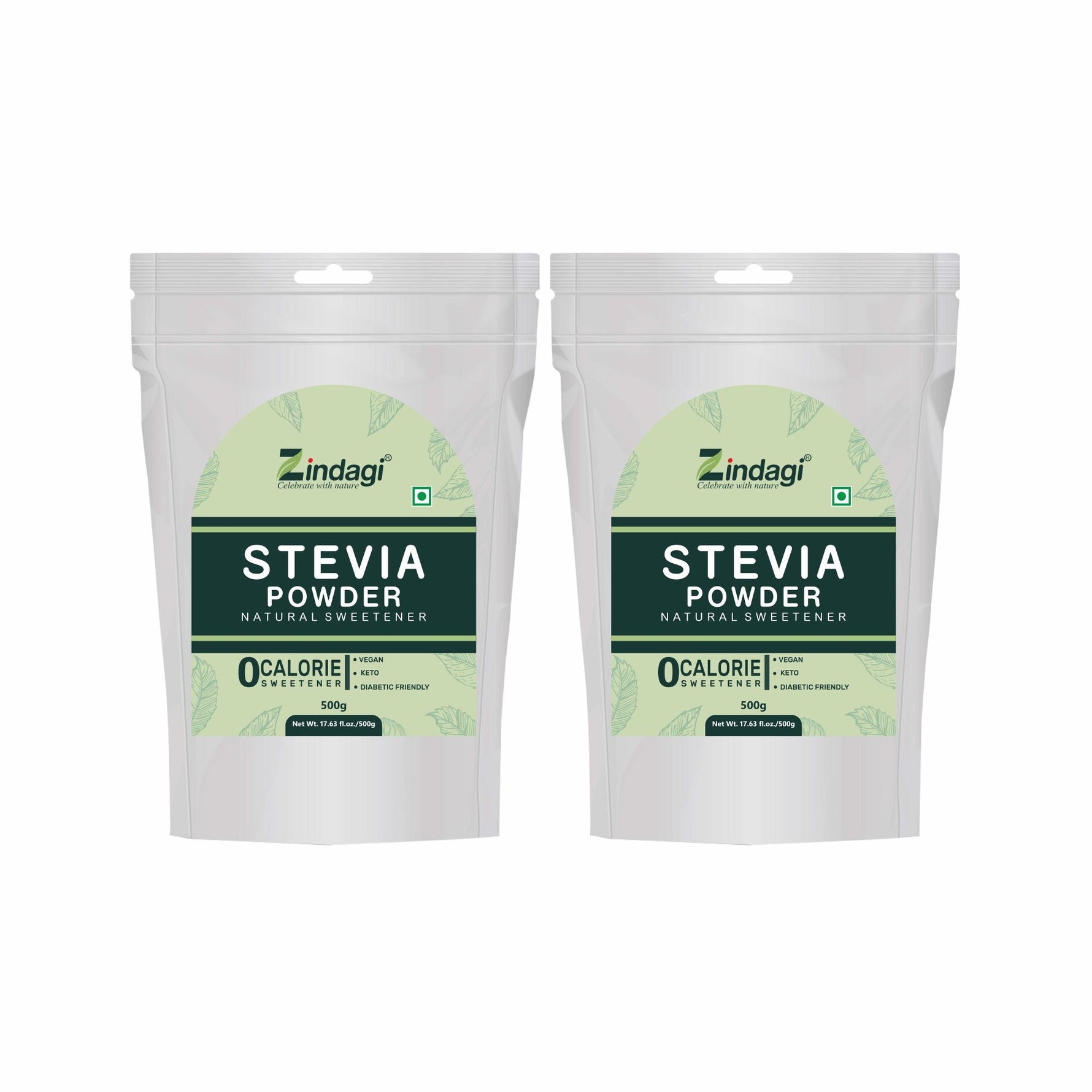 Zindagi Stevia Powder (Rab A 99%) Extract | Stevia Sugar Free Powder | Diabetic Friendly Sweetener | 1kg