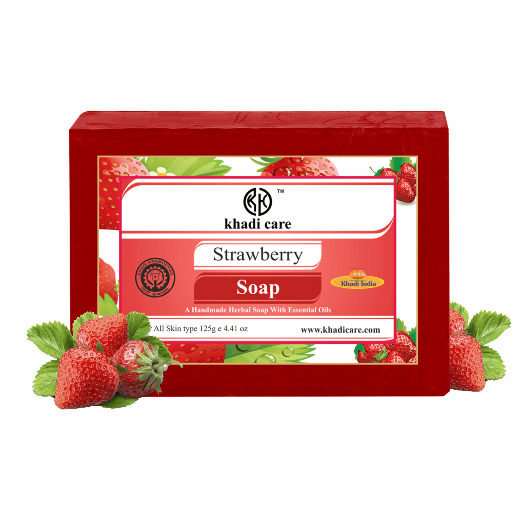 Khadi Care Herbal Strawberry Soap - 125g