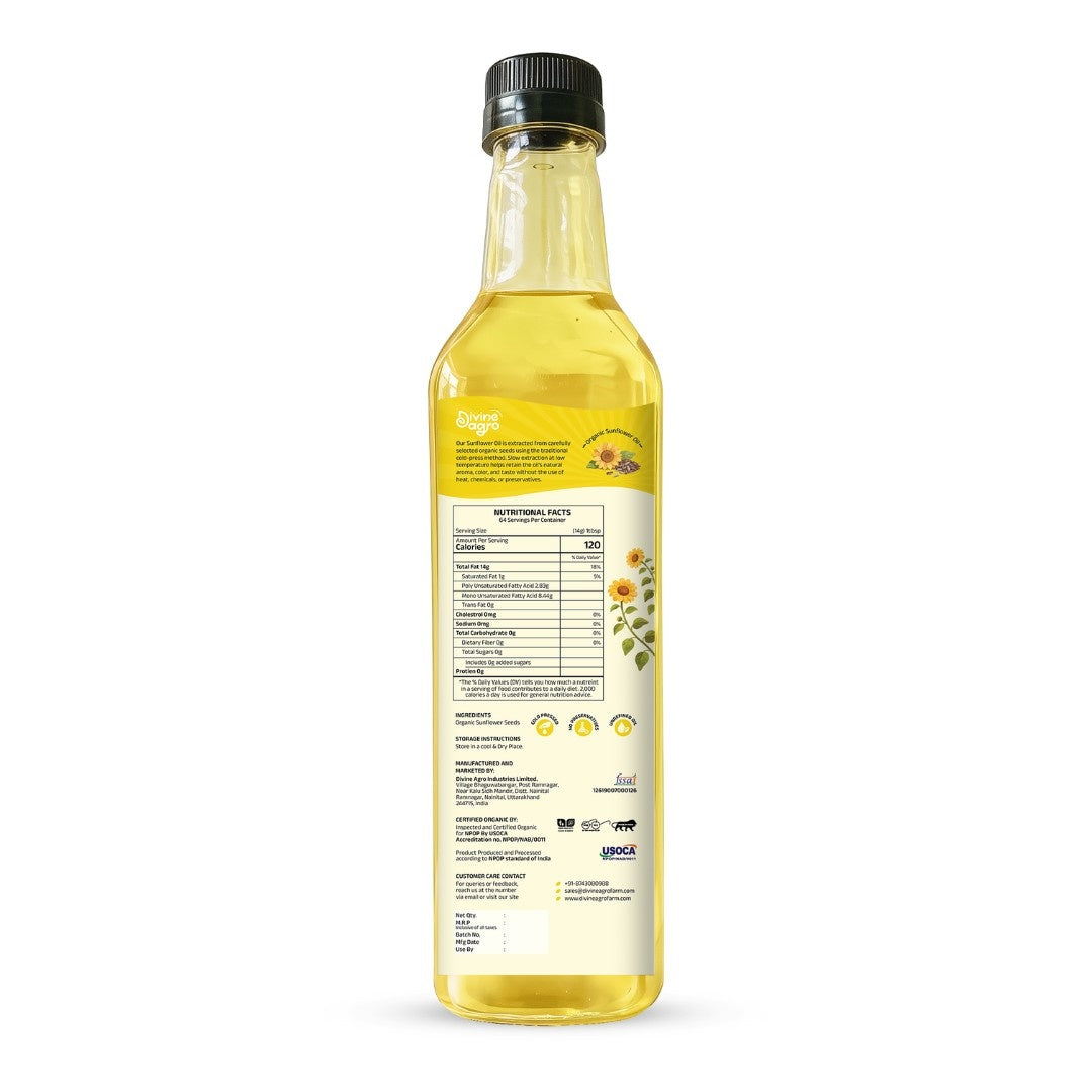 Divine Agro Sunflower Oil - 1ltr.