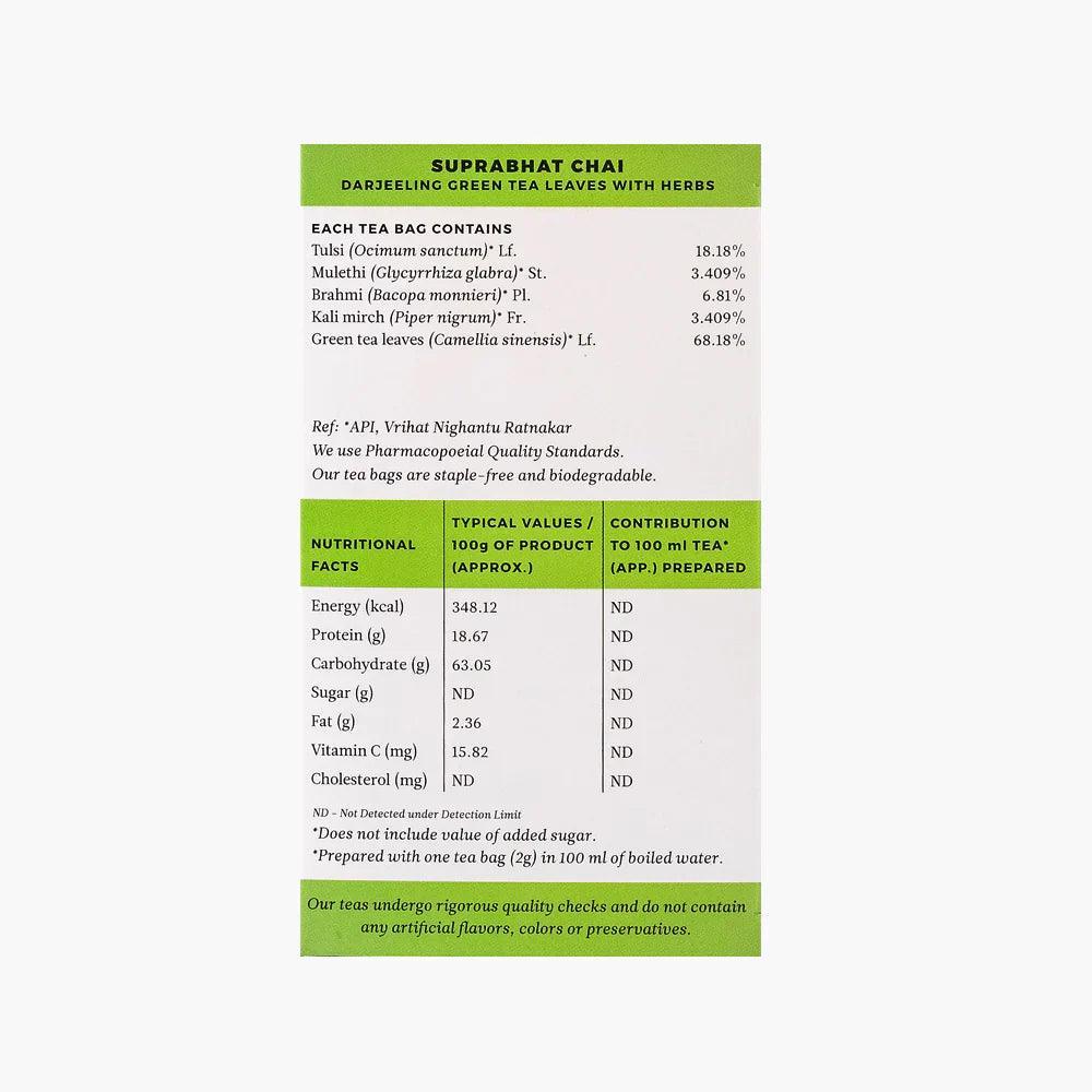 Butterfly Ayurveda Suprabhat Chai – Tulsi & Mulethi Green Tea for Morning Wellness – 200g