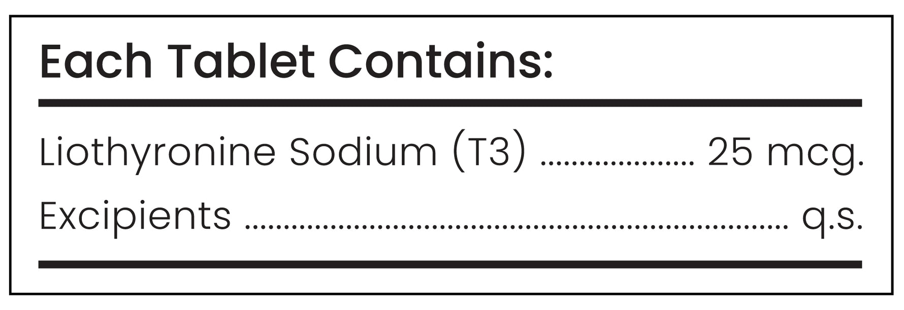Vitaone Liothyronine Sodium (T3) Tablets (60s) | Synthetic Thyroid Hormone T3 Support for Metabolic Health