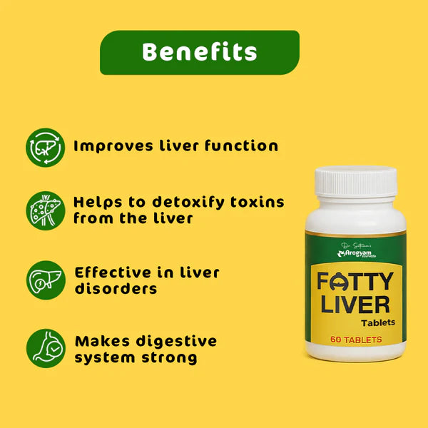 Arogyam Liver Wellness Tablets – Ayurvedic Herbal Supplement for Liver & Digestive Health Support – 60 Tablets