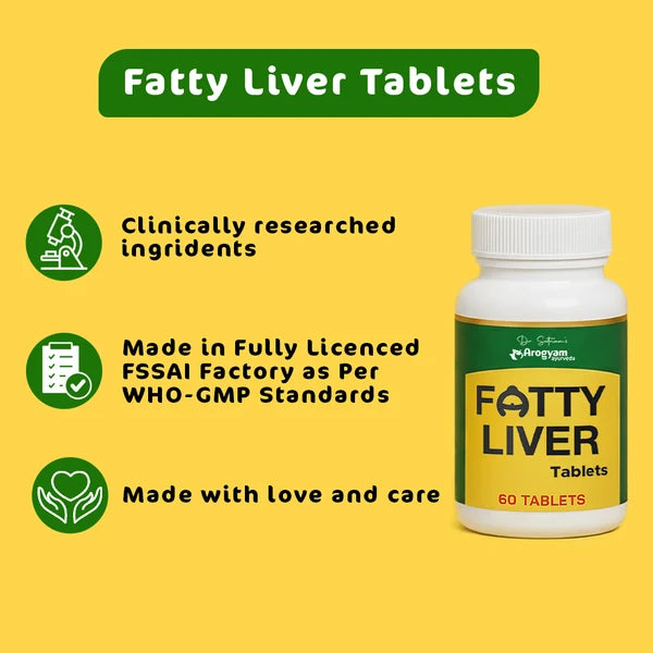 Arogyam Liver Wellness Tablets – Ayurvedic Herbal Supplement for Liver & Digestive Health Support – 60 Tablets
