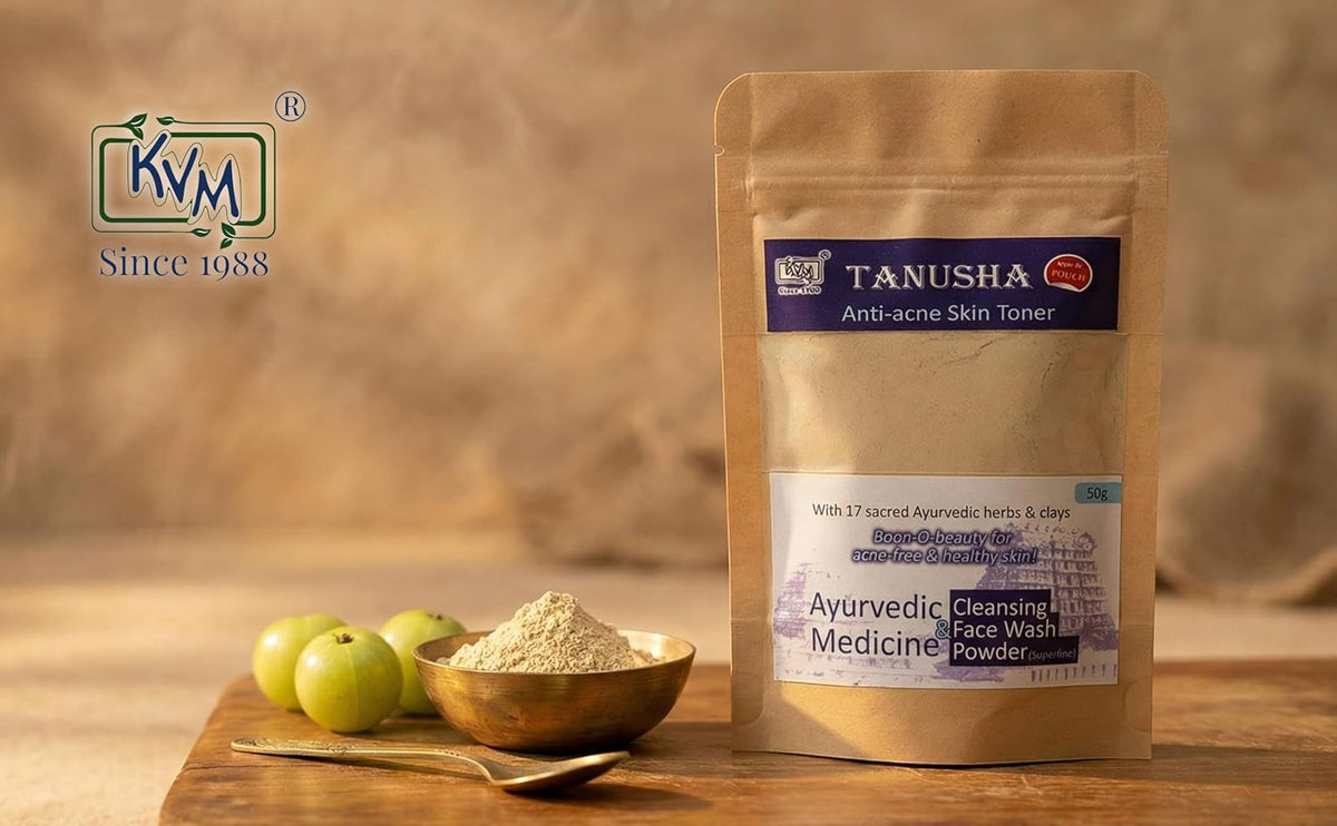 KVM Tanusha Anti Aging Skin Toner and De-tan Face Wash, Ayurvedic and Natural, (Skin Toner & Face Wash 20GM