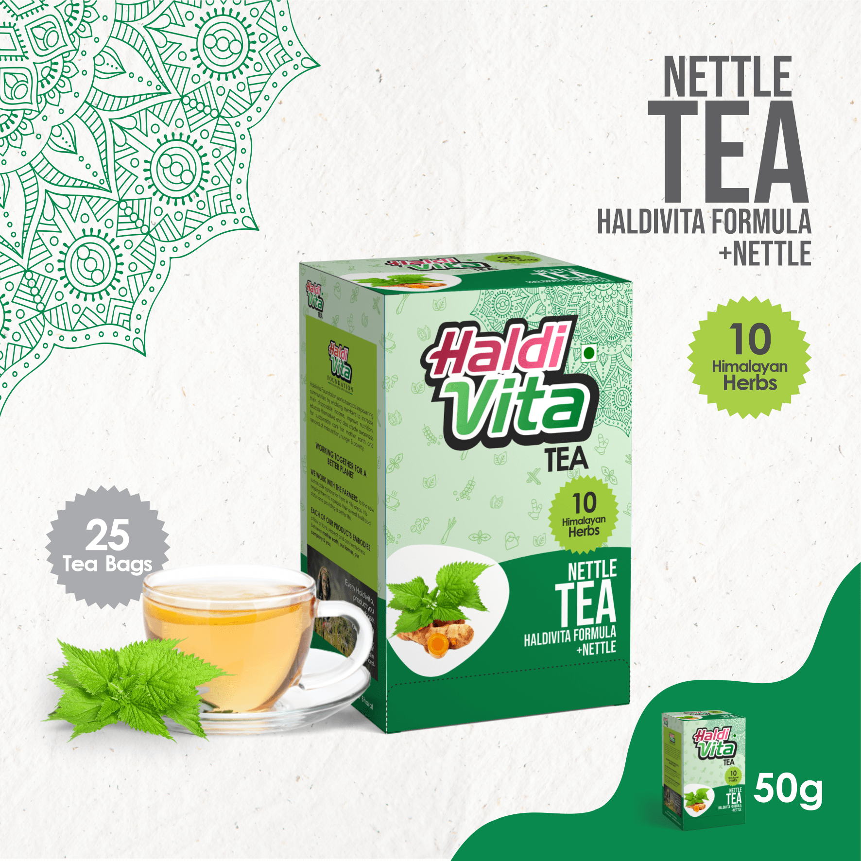 Haldi Vita Tea Haldivita Nettle tea (25 tea bags)