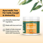 Arogyam Herbal Tea for Cough, Cold & Immunity – Caffeine-Free Herbal Tea for Respiratory & Immune Wellness Support – 100g