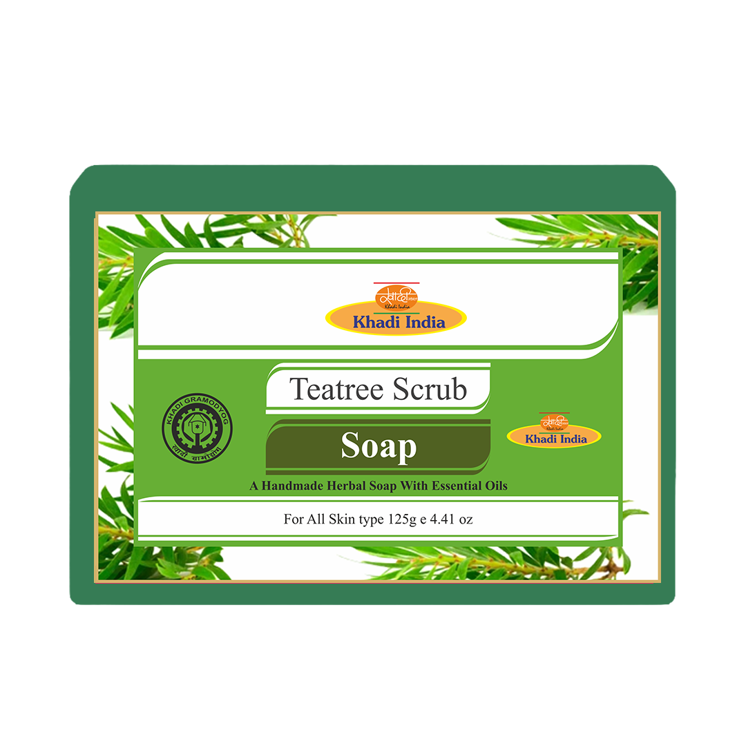 Khadi Care Herbal Tea Tree Soap for Acne & Pimple Control - 125g