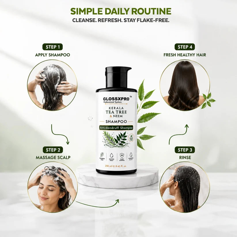 GLOSSXPRO Professional System Kerala Tea Tree & Neem Shampoo 250 ML