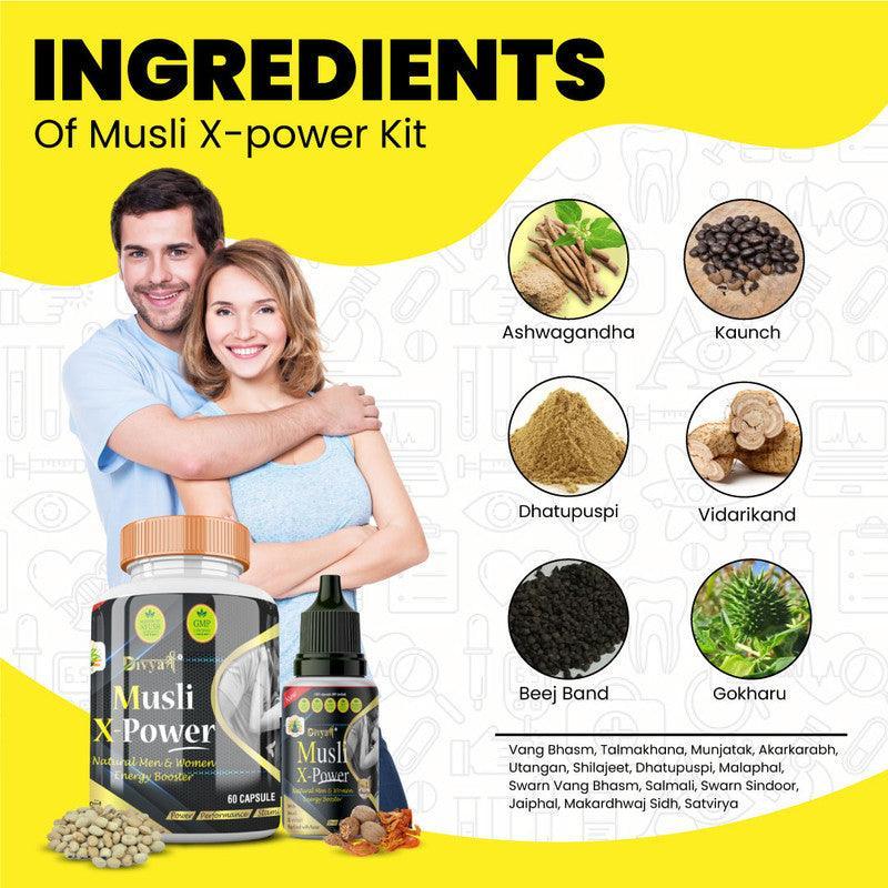 Divya Shree Musli X-Powder Capsule and Oil