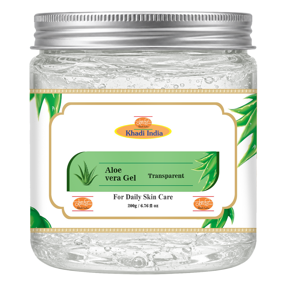 Khadi Care Herbal Aloevera Gel with Liquorice & Cucumber Extracts (Transparent) - 200g