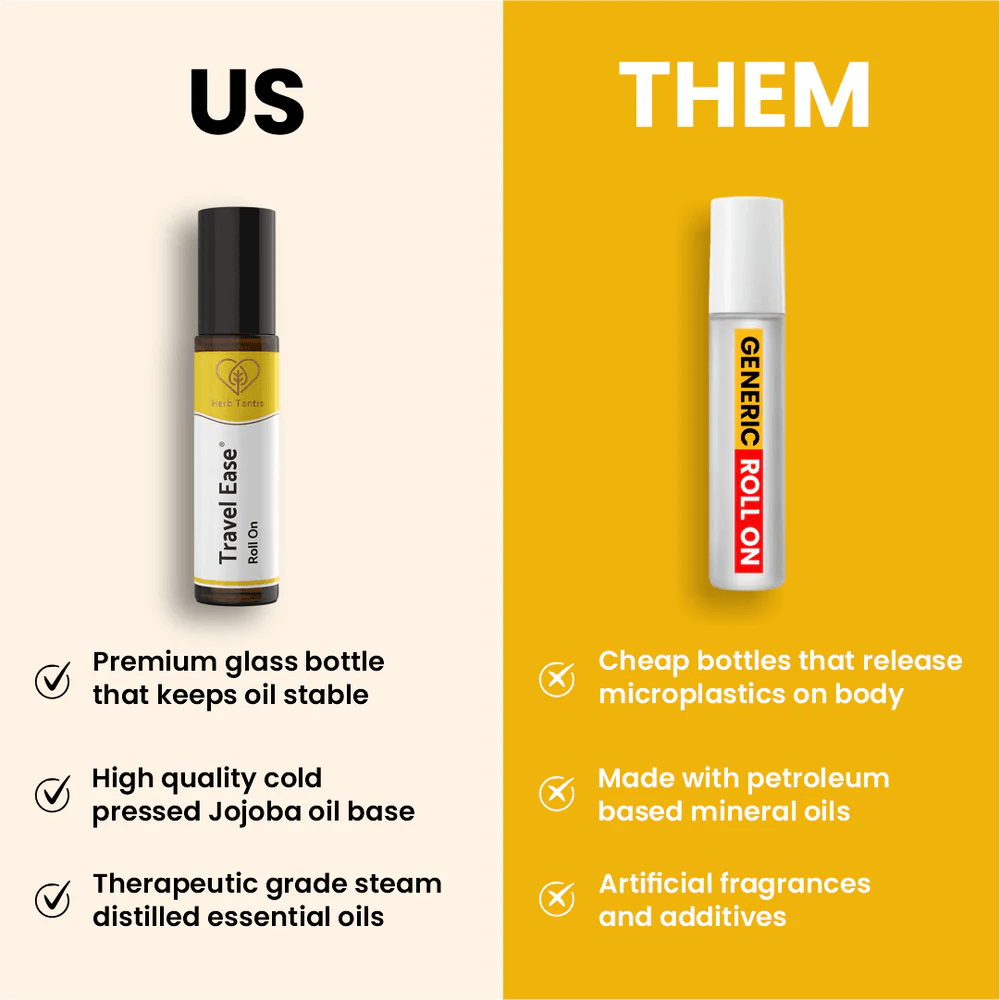 Herb Tantra Travel Ease Roll On for Motion Sickness (9 ml)