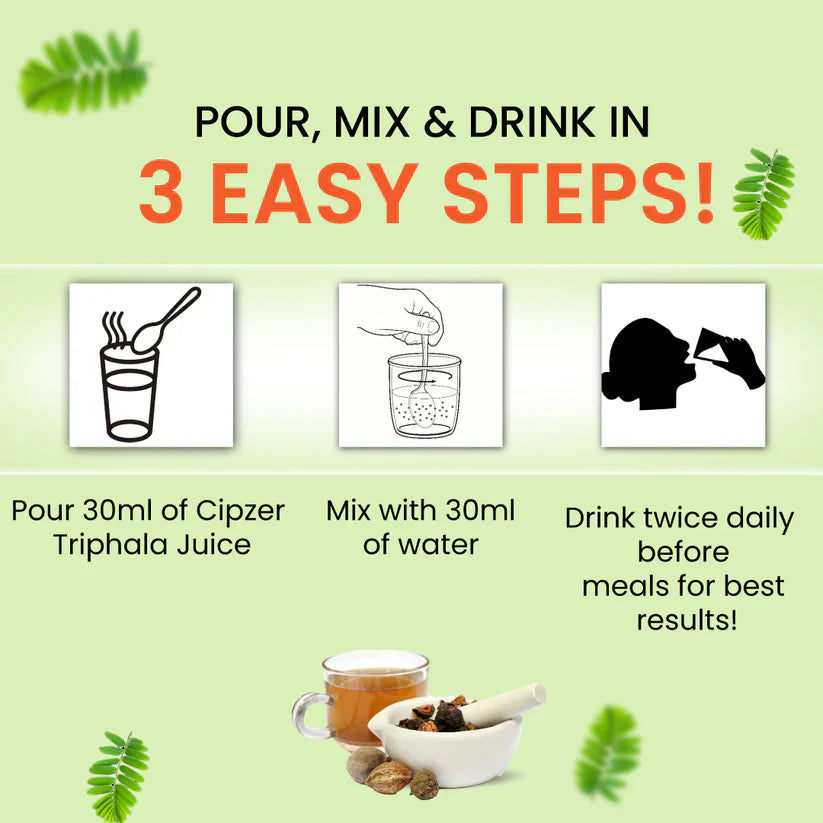 Cipzer Triphala Juice 500ml | Natural Colon Cleanser, Digestion Detox, Immunity & Weight Wellness