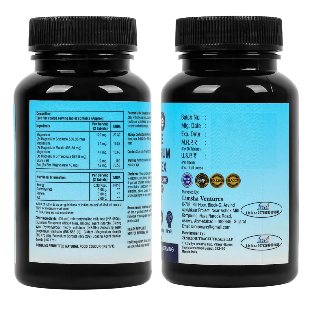 Suplee Triple Magnesium Complex – 60 Tablets