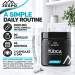 Zespo Advanced TUDCA (Tauroursodeoxycholic Acid) with Milk Thistle & Astragalus Root – Supports Liver Health, Bile Flow & Digestive Wellness – 90 Capsules