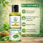 Bhudevam Naturals Khadi Henna & Tulsi Hair Shampoo for Scalp Care & Hair Fall Control- 210ML
