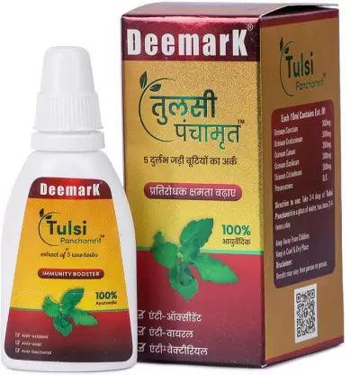 Deemark Tulsi Panchamrit Drops - Natural Immunity Booster Tulsi drops (ark) - 100ml