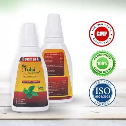 Deemark Tulsi Panchamrit Drops - Natural Immunity Booster Tulsi drops (ark) - 100ml