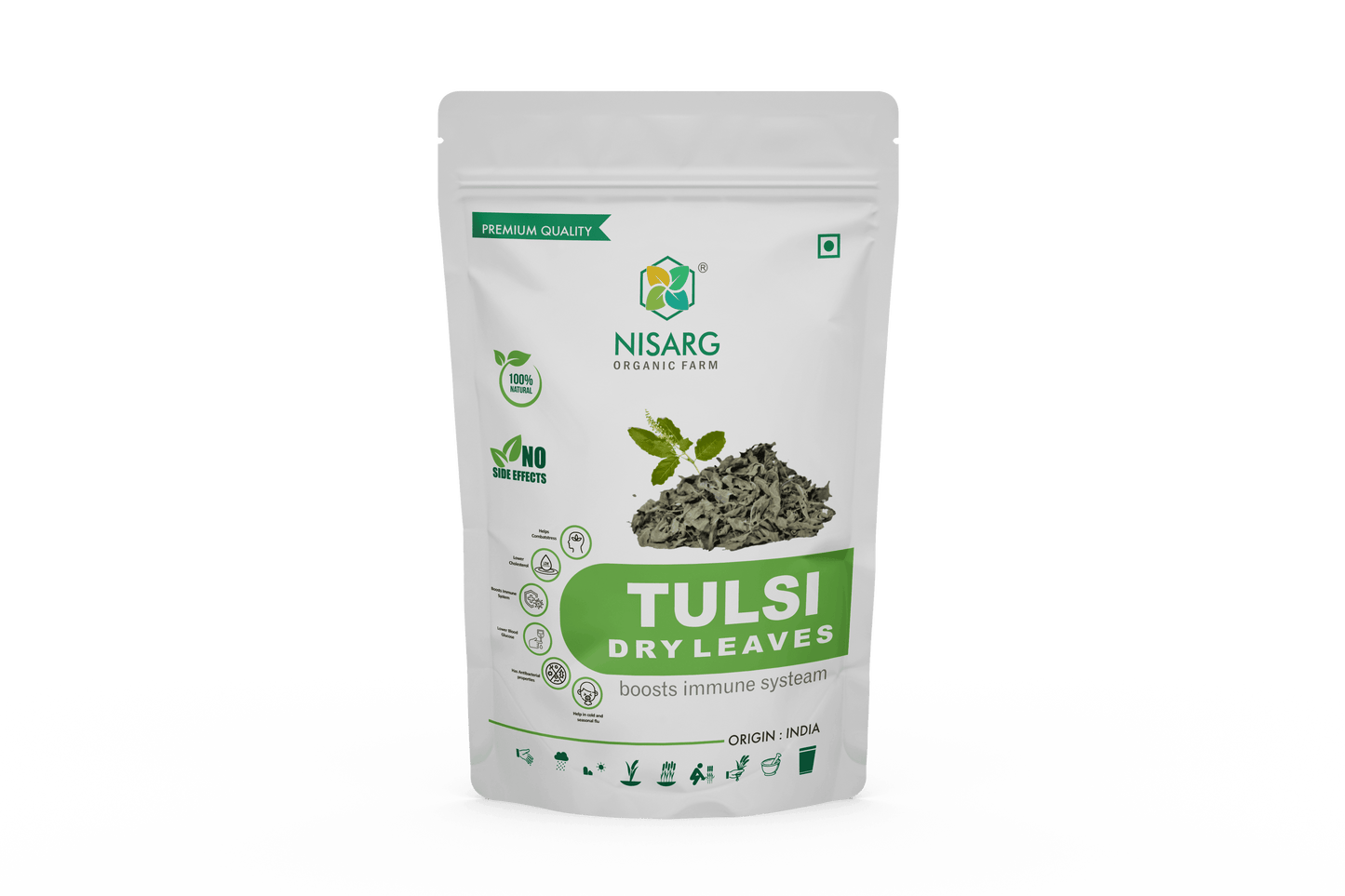 Nisarg Organic Farm Tulsi Dry Leaves