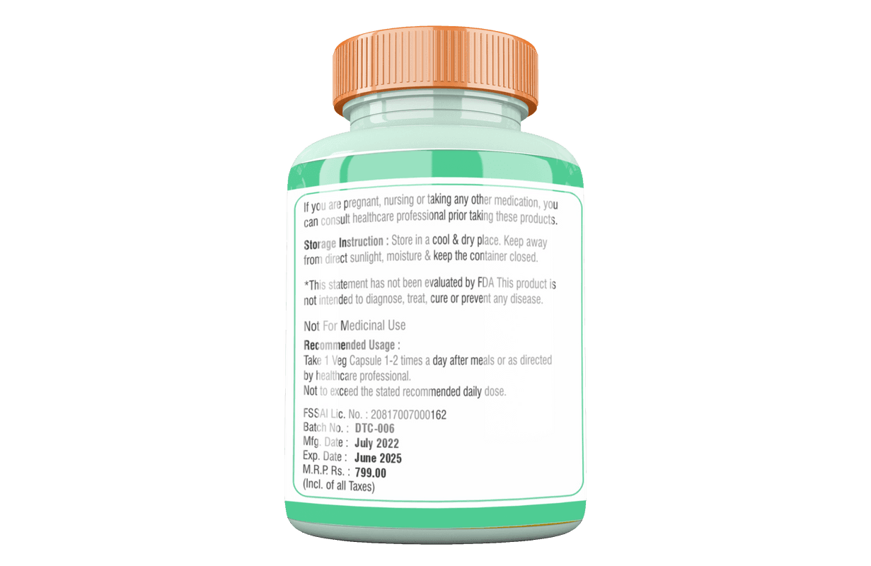 Divya Shree Tulsi Holy Basil Support Immune System & Digestive Function, Pure Tulsi Extract - 60 Capsule, Jeevan Care Ayurveda