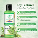 Bhudevam Naturals Khadi Neem Tulsi Face Wash for Oily & Acne-Prone Skin - 210ML