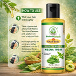 Bhudevam Naturals Khadi Henna & Tulsi Hair Shampoo for Scalp Care & Hair Fall Control- 210ML