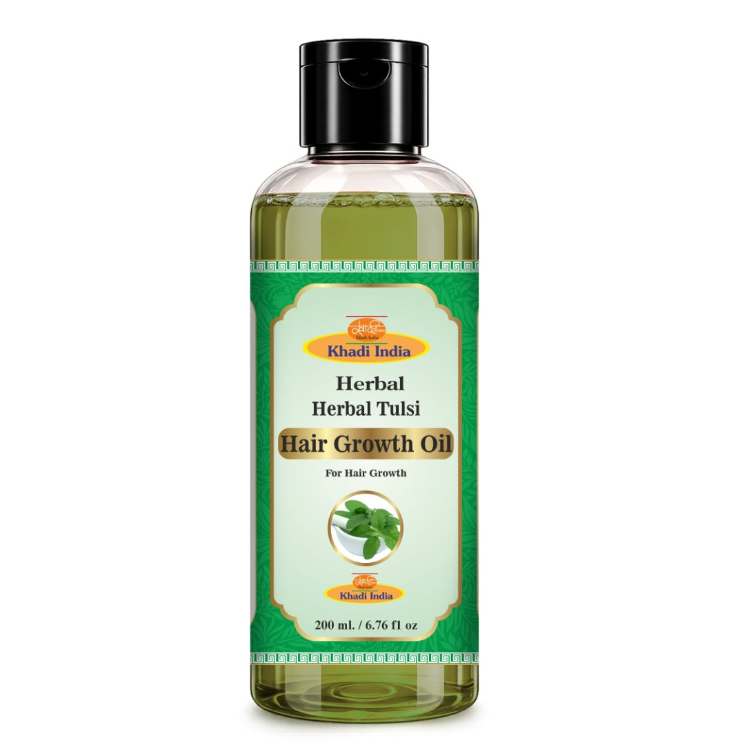 Khadi Care Herbal Tulsi Hair Growth Oil for Hair Fall Control - 210ml