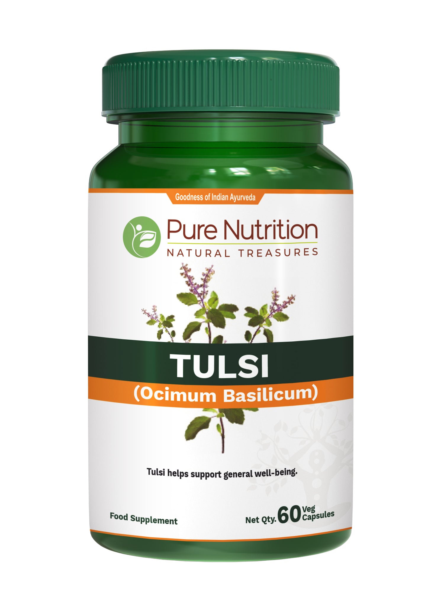 Pure Nutrition Tulsi Extract 708.5mg (60 Veg Capsules)