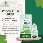 Dr. JPG Organic Panch Tulsi Drops 30ml / Panch Tusli Drops Extract/Natural Imunity Booster. Pack of 2