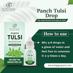 Dr. JPG Organic Panch Tulsi Drops 30ml / Panch Tusli Drops Extract/Natural Imunity Booster. Pack of 2