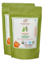 Dr. JPG Organic Tulsi leaf Powder For Immunity, Cough & Could 228g / Ocimum Tenuiflorum/INDIA ORGANIC Certified / 114g Pack of 2