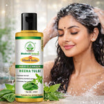 Bhudevam Naturals Khadi Henna & Tulsi Hair Shampoo for Scalp Care & Hair Fall Control- 210ML