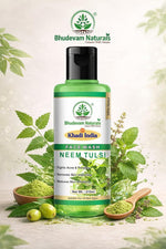 Bhudevam Naturals Khadi Neem Tulsi Face Wash for Oily & Acne-Prone Skin - 210ML