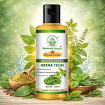 Bhudevam Naturals Khadi Henna & Tulsi Hair Shampoo for Scalp Care & Hair Fall Control- 210ML