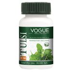 Vogue Wellness Tulsi Tablets | Holy Basil (Ocimum Sanctum) Leaf Extract | Ayurvedic Herbal Supplement for Immunity Support, Respiratory Wellness, Antioxidant Protection & Daily Wellness | 60 Vegetarian Tablets