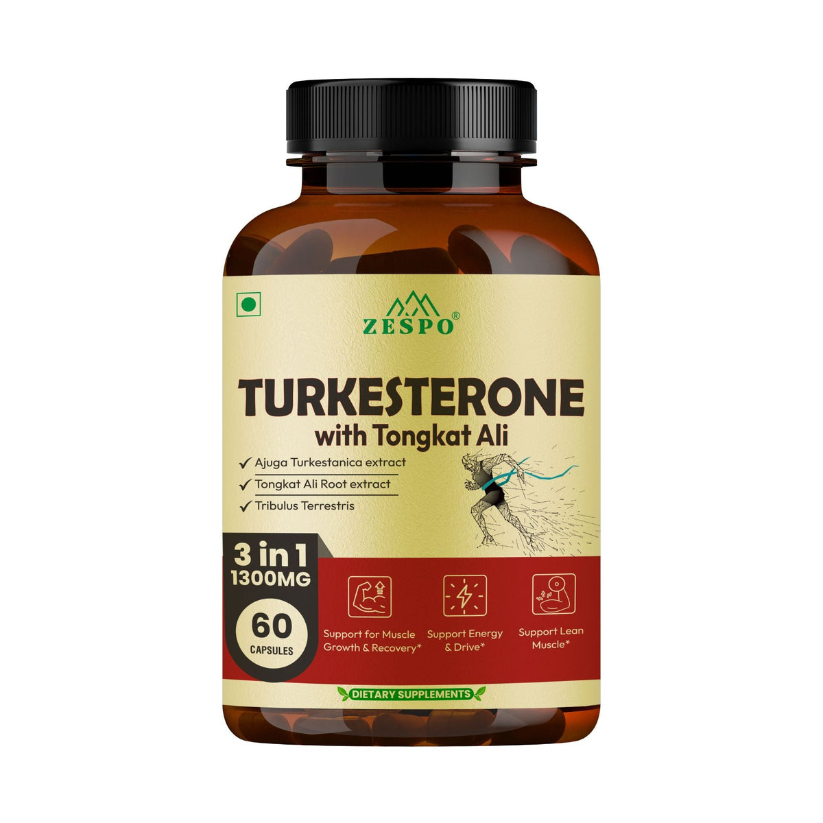 Zespo Turkesterone with Tongkat Ali 1,300 mg - 60 Capsules