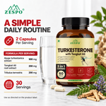 Zespo Turkesterone with Tongkat Ali 1,300 mg - 60 Capsules