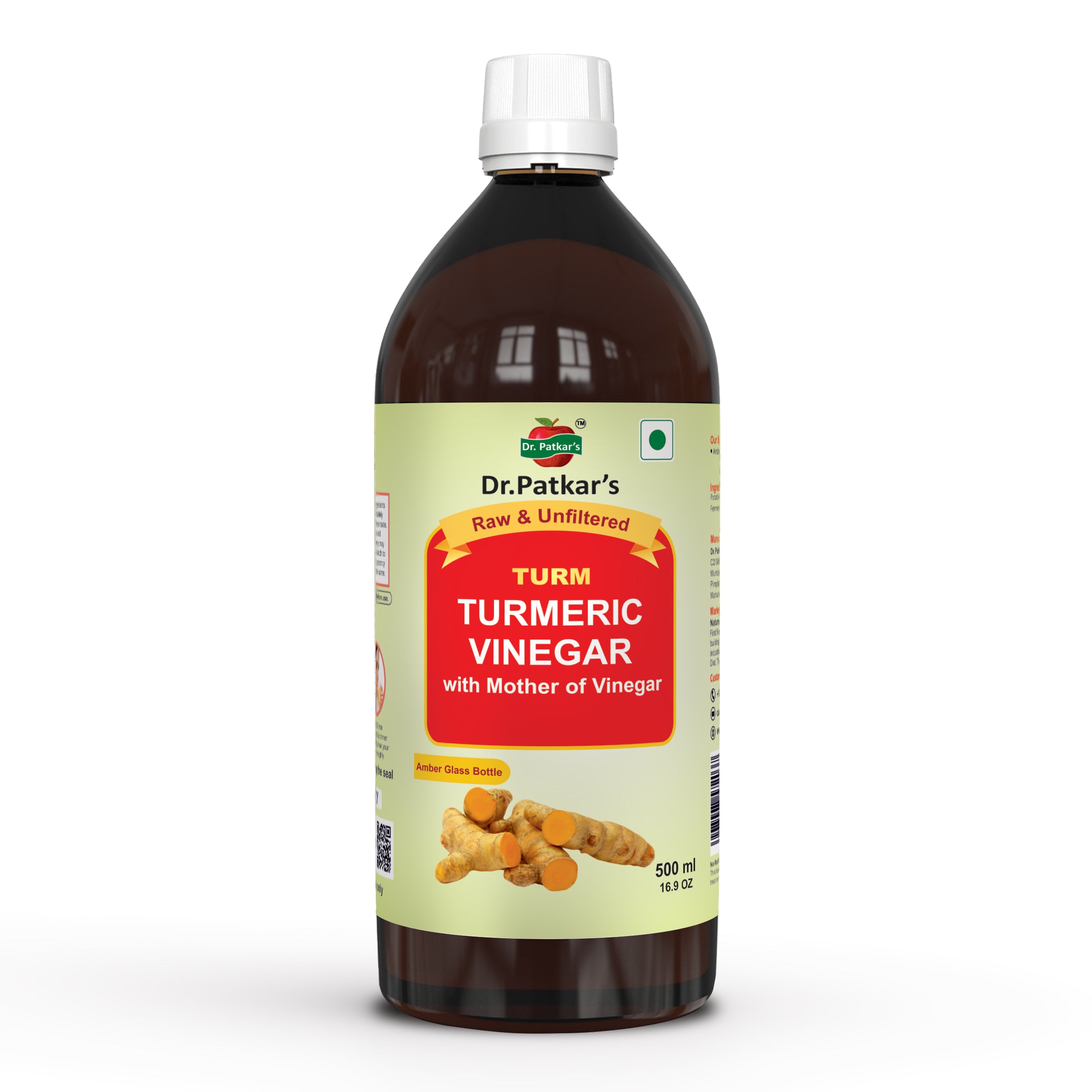 Dr. Patkar's Turmeric Vinegar with Mother - Gut Health & Immunity, 500ml