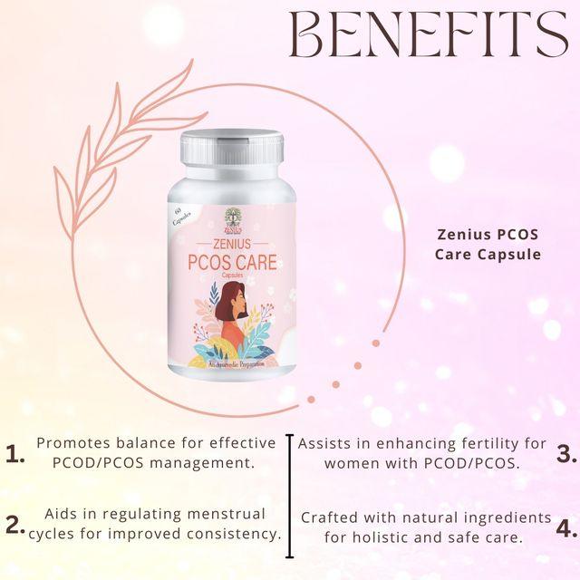 Zenius PCOS Care Capsules for PCOS and PCOD Management - 60 Capsules