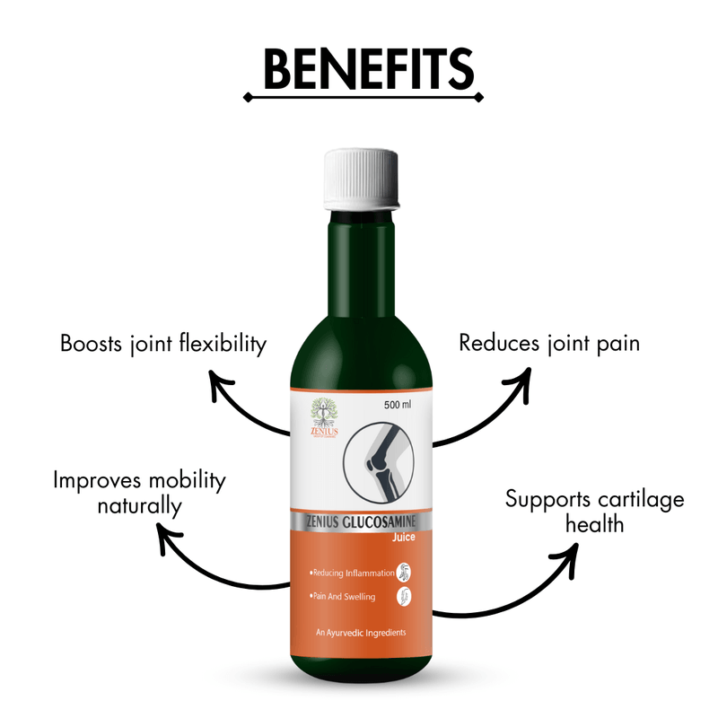 Zenius Glucosamine Juice - Improve Flexibility, Reduce Pain, and Support Cartilage - 500ml Juices