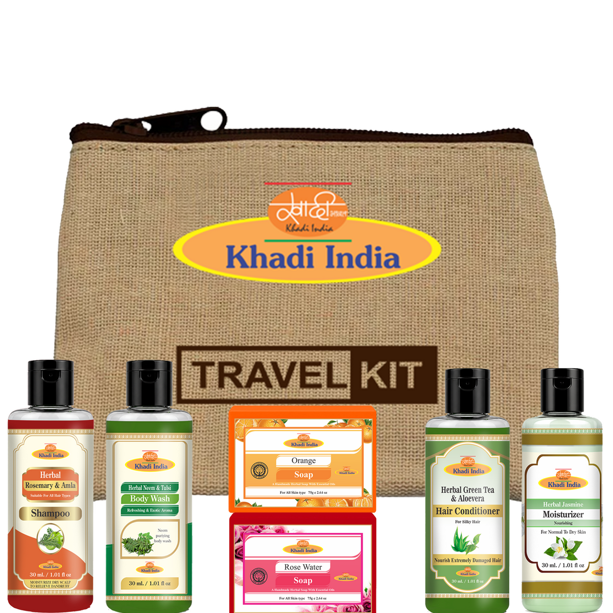 Khadi Care Herbal All in one Travel Kit for Women & Men