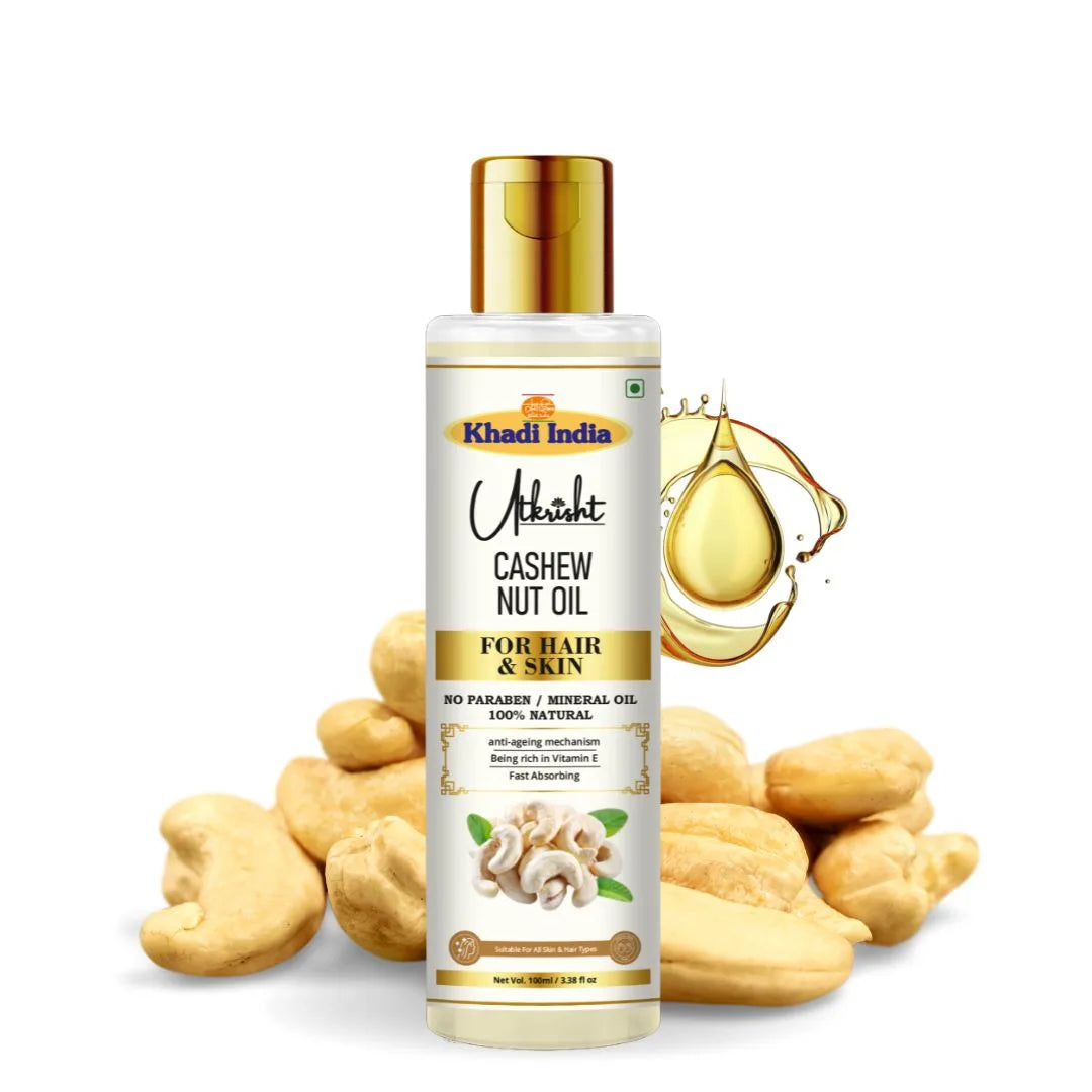 Utkrisht Khadi Pure Nut Oil for Hair & Skin | Rich Nourishing Oil for Hair Growth, Hair Fall Control, Dry Hair Repair & Skin Moisturization